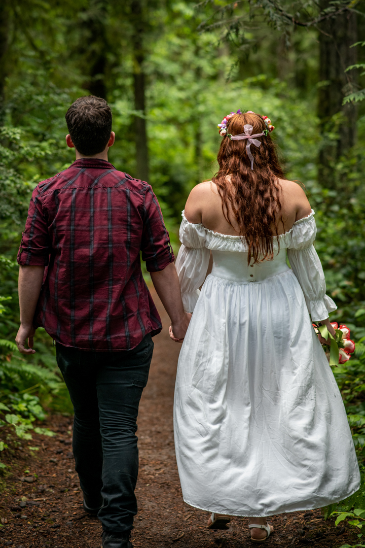 Back shot of Savanna and Buck's Engagement
